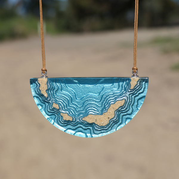 Unique beach jewellery made from sand and resin by BoldB
