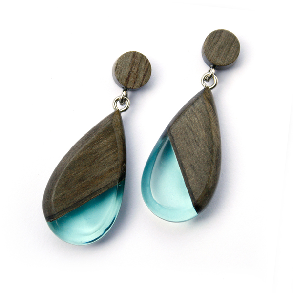 Greywood dangle earrings in light blue