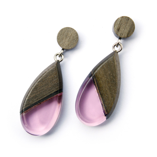Greywood dangle earrings in violet