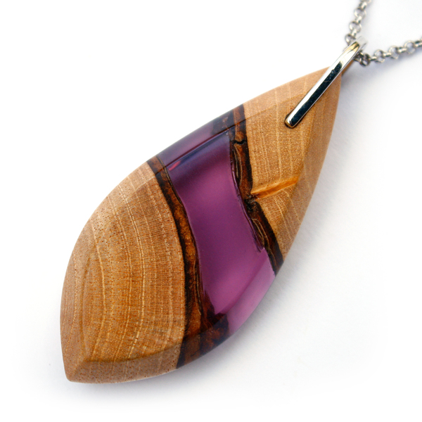 Long leaf mahogany pendant in violet